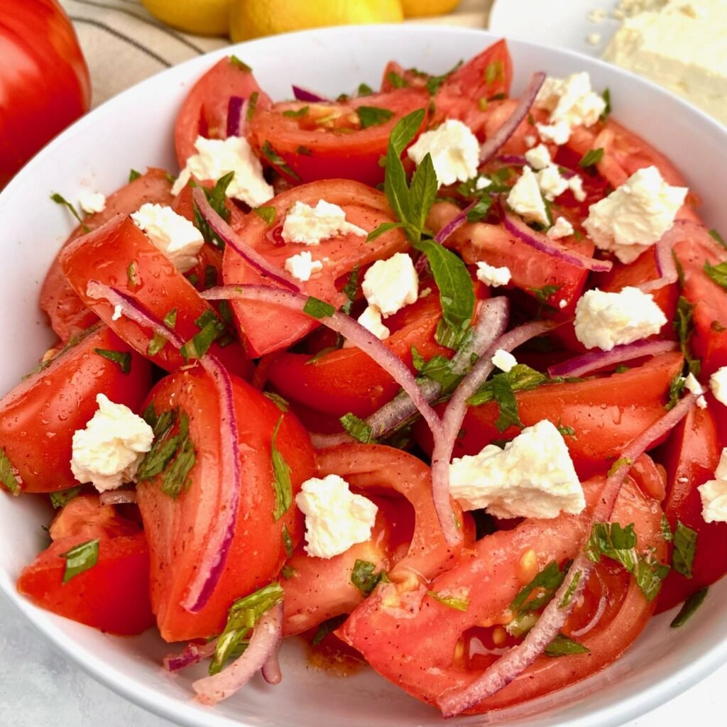 Heirloom Tomato Salad with Feta and Sumac